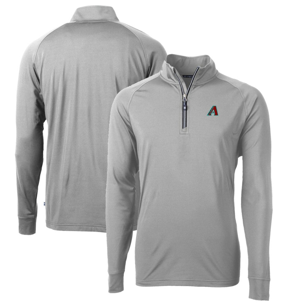 Arizona Diamondbacks Cutter & Buck Adapt Eco Knit Recycled Quarter-Zip Pullover Top - Gray - MLB Discount