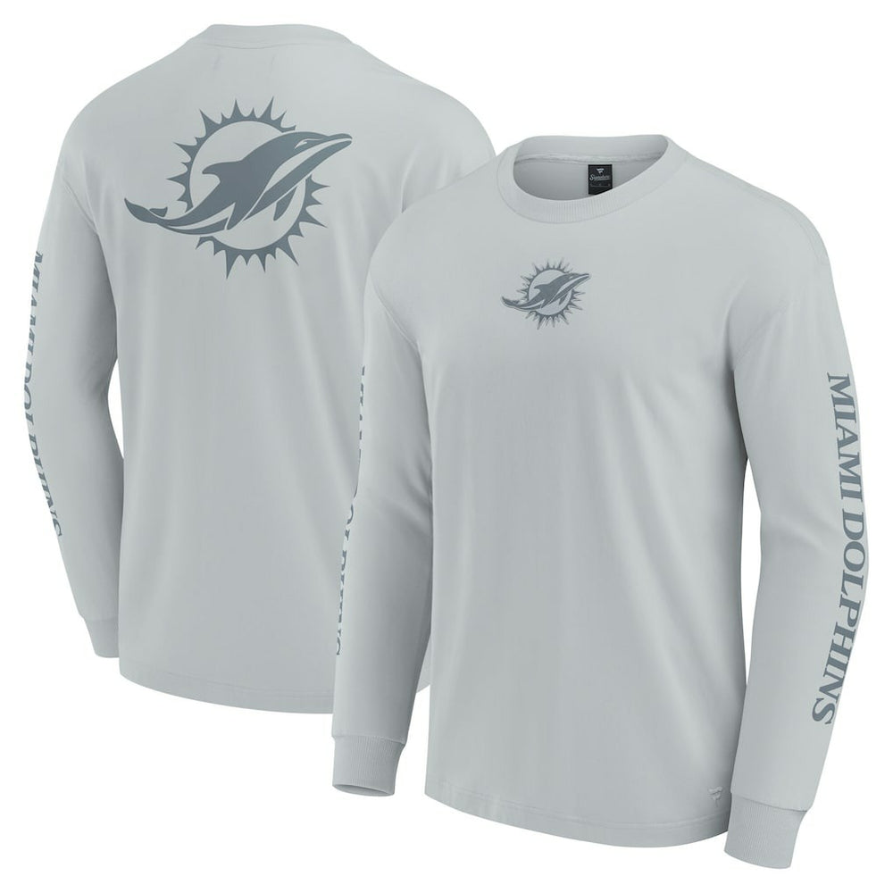 Fanatics Miami Dolphins Unisex Elements Strive Long Sleeve T-Shirt Gray
