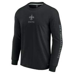 Fanatics New Orleans Saints Unisex Elements Strive Long Sleeve T-Shirt Black
