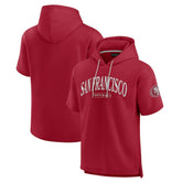 Fanatics San Francisco 49ers Unisex Elements Ready Short Sleeve Pullover Hoodie Scarlet