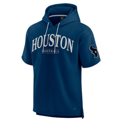 Fanatics Houston Texans Unisex Elements Ready Short Sleeve Pullover Hoodie Navy