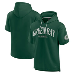 Fanatics Green Bay Packers Unisex Elements Ready Short Sleeve Pullover Hoodie Green