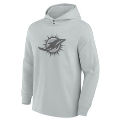 Fanatics Miami Dolphins Elements Blaze Tri-Blend Long Sleeve Hoodie T-Shirt Gray