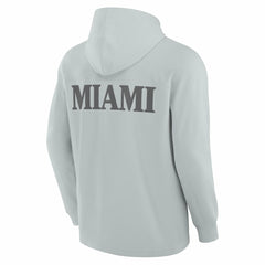 Fanatics Miami Dolphins Elements Blaze Tri-Blend Long Sleeve Hoodie T-Shirt Gray