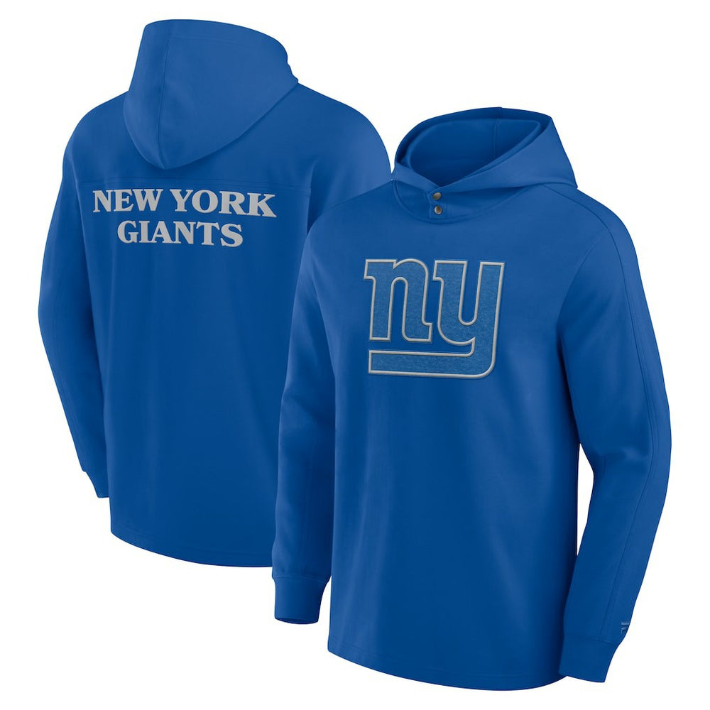 Fanatics New York Giants Elements Blaze Tri-Blend Long Sleeve Hoodie T-Shirt Royal