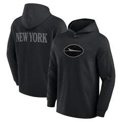 Fanatics New York Jets Elements Blaze Tri-Blend Long Sleeve Hoodie T-Shirt Black