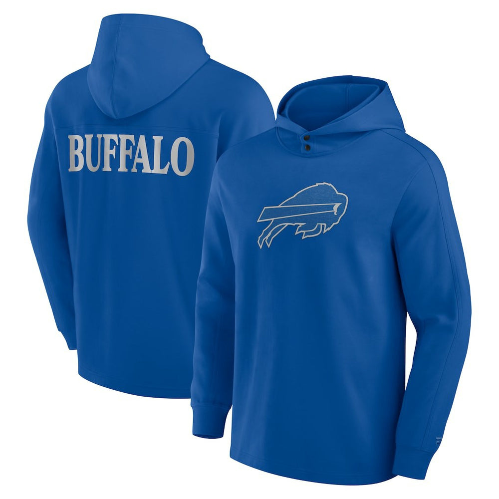 Fanatics Buffalo Bills Elements Blaze Tri-Blend Long Sleeve Hoodie T-Shirt Royal