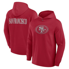 Fanatics San Francisco 49ers Elements Blaze Tri-Blend Long Sleeve Hoodie T-Shirt Scarlet