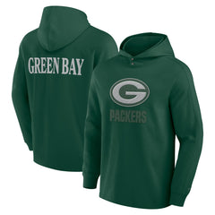 Fanatics Green Bay Packers Elements Blaze Tri-Blend Long Sleeve Hoodie T-Shirt Green