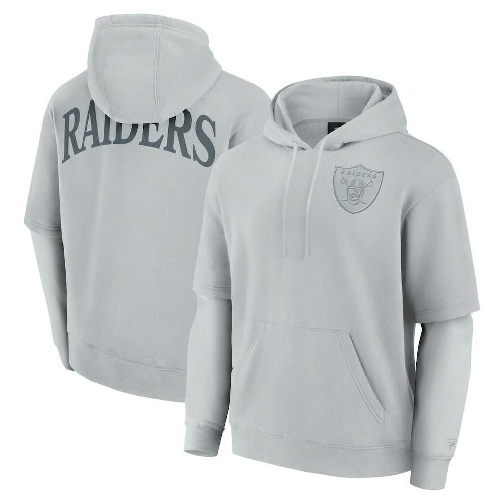 Fanatics Las Vegas Raiders Unisex Sleek Elements Pullover Hoodie Gray