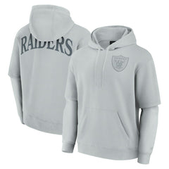 Fanatics Las Vegas Raiders Unisex Sleek Elements Pullover Hoodie Gray