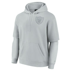 Fanatics Las Vegas Raiders Unisex Sleek Elements Pullover Hoodie Gray