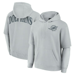 Fanatics Miami Dolphins Unisex Sleek Elements Pullover Hoodie Gray