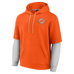 Fanatics Miami Dolphins Unisex Sleek Elements Pullover Hoodie Orange