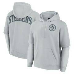 Fanatics Pittsburgh Steelers Unisex Sleek Elements Pullover Hoodie Gray