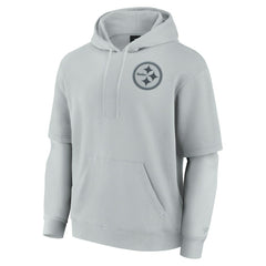 Fanatics Pittsburgh Steelers Unisex Sleek Elements Pullover Hoodie Gray
