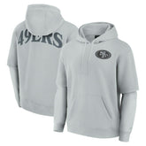 Fanatics San Francisco 49ers Unisex Sleek Elements Pullover Hoodie Gray