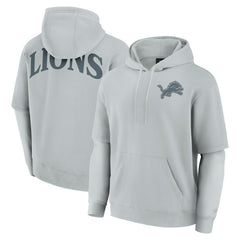 Fanatics Detroit Lions Unisex Sleek Elements Pullover Hoodie Gray