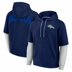 Fanatics Denver Broncos Unisex Sleek Elements Pullover Hoodie Navy