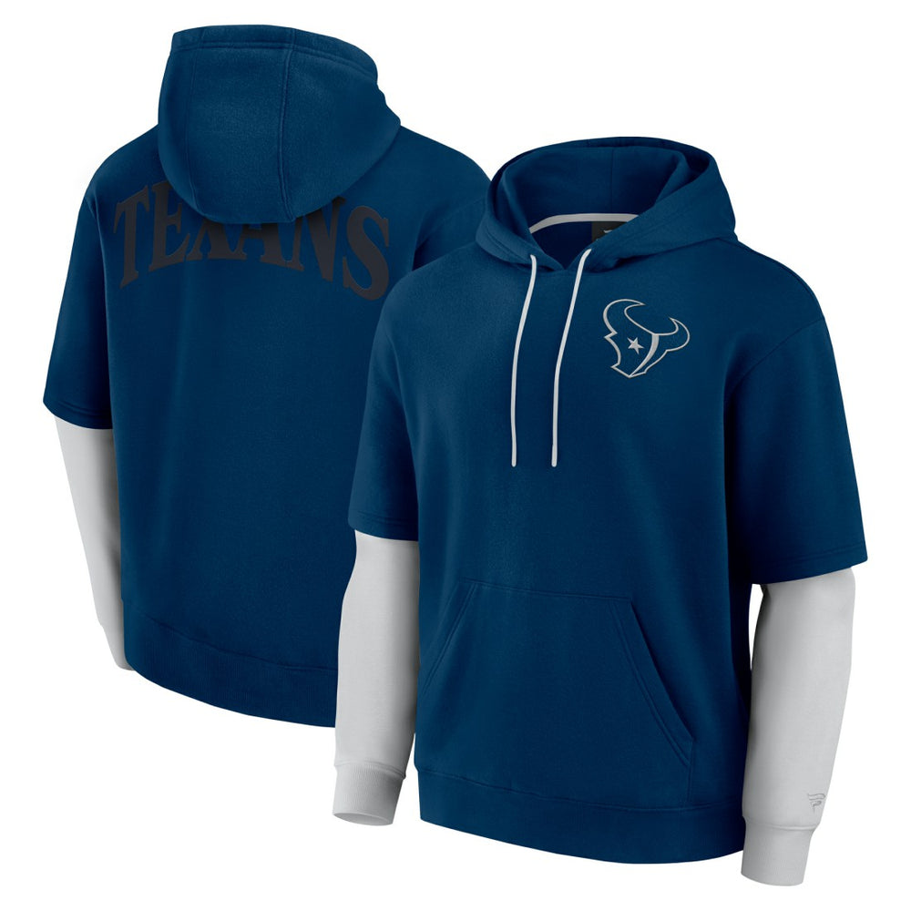 Fanatics Houston Texans Unisex Sleek Elements Pullover Hoodie Navy