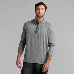 Fanatics Las Vegas Raiders Unisex Front Office Performance Primary Quarter-Zip Jacket Charcoal