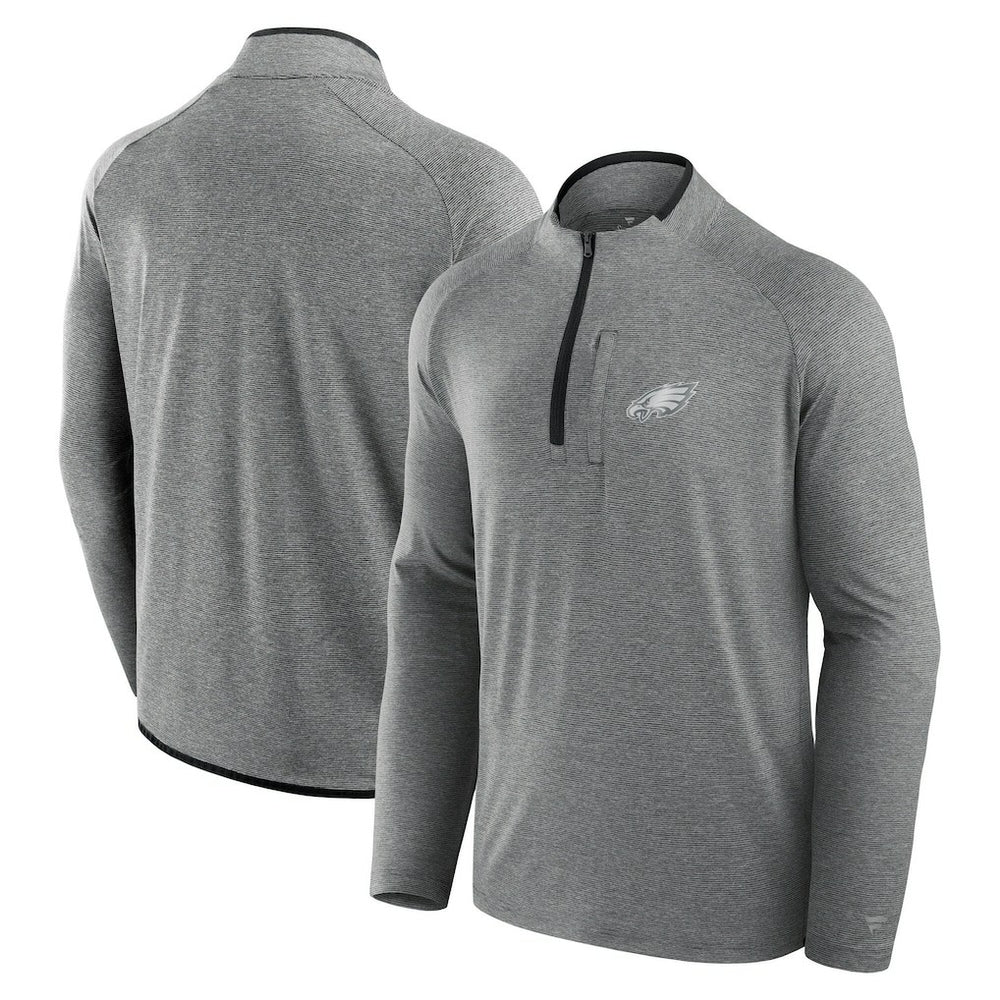 Fanatics Philadelphia Eagles Unisex Front Office Performance Primary Quarter-Zip Jacket Charcoal