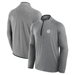 Fanatics Pittsburgh Steelers Unisex Front Office Performance Primary Quarter-Zip Jacket Charcoal