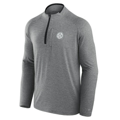 Fanatics Pittsburgh Steelers Unisex Front Office Performance Primary Quarter-Zip Jacket Charcoal