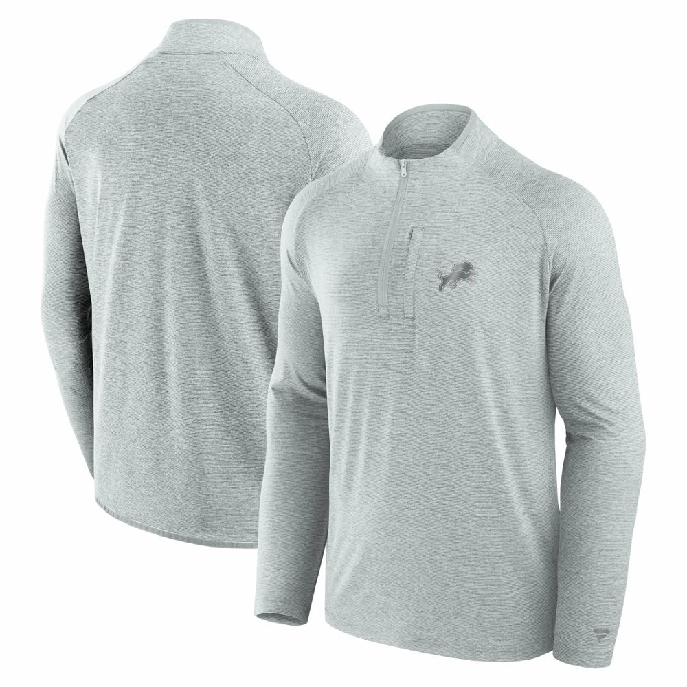Fanatics Detroit Lions Unisex Front Office Performance Primary Quarter-Zip Jacket Gray
