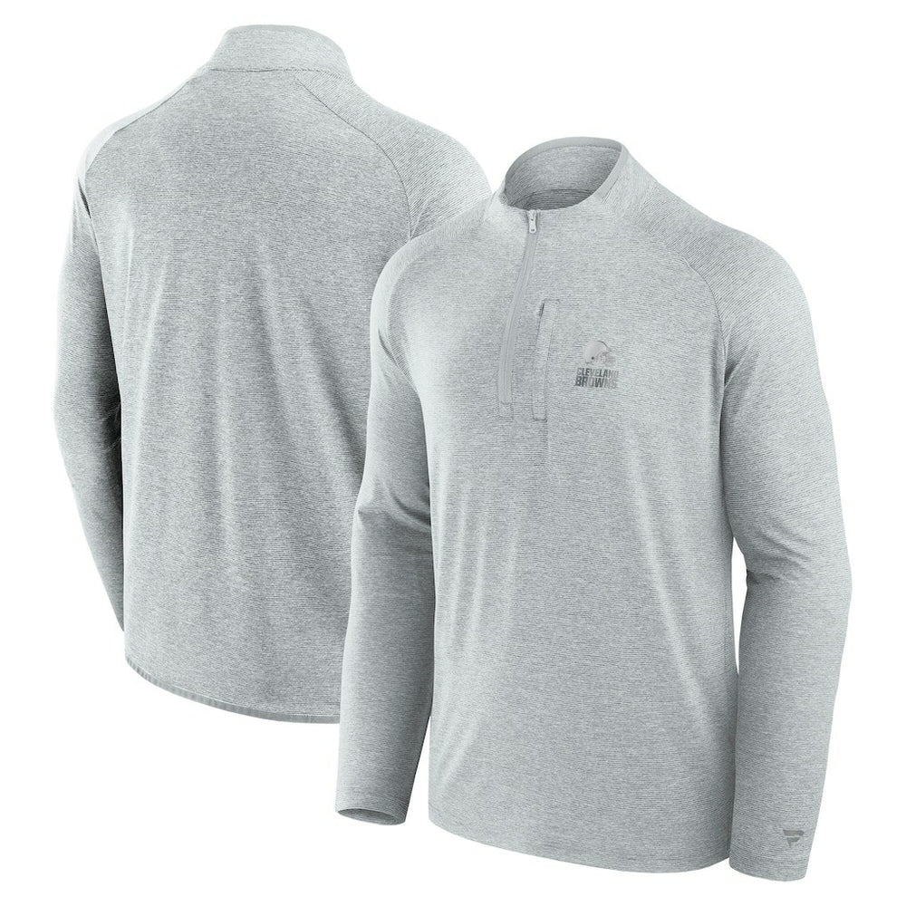 Fanatics Cleveland Browns Unisex Front Office Performance Primary Quarter-Zip Jacket Gray
