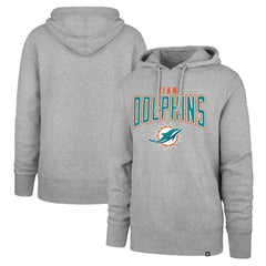 47 brand Miami Dolphins '47 Headline Pullover Hoodie Gray