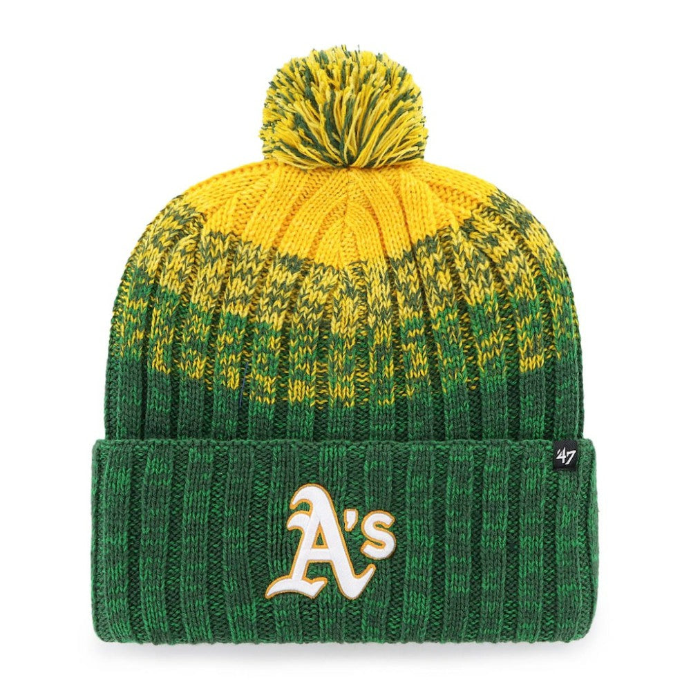 Oakland Athletics '47 Cascade Cuffed Knit Hat with Pom - Green - 47 brand Sale