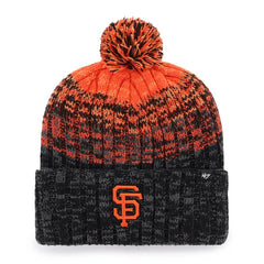 San Francisco Giants '47 Cascade Cuffed Knit Hat with Pom - Black - 47 brand Lifestyle
