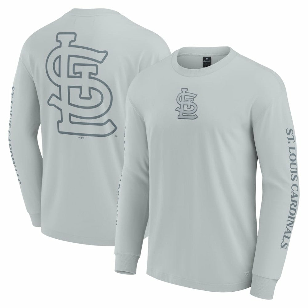 St. Louis Cardinals Fanatics Elements Strive Long Sleeve T-Shirt - Gray - Fanatics Lifestyle
