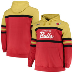 Chicago Bulls Big & Tall Hardwood Classics Head Coach Pullover Hoodie Red | Mitchell & Ness for sale