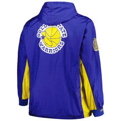 Golden State Warriors Big & Tall Hardwood Classics Team OG 2.0 Anorak Hoodie Quarter-Zip Windbreaker Jacket for sale Royal | Mitchell & Ness online