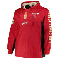 Chicago Bulls Big & Tall Hardwood Classics Team OG 2.0 Anorak Hoodie Quarter-Zip Windbreaker Jacket Red | Mitchell & Ness discount
