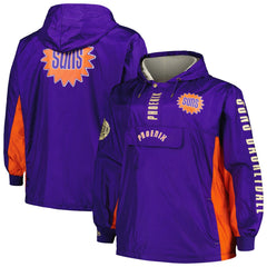 Phoenix Suns Big & Tall Hardwood Classics Team OG 2.0 Anorak Hoodie Quarter-Zip Windbreaker Jacket Purple | Mitchell & Ness US