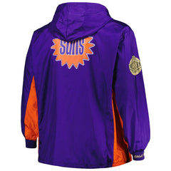 Phoenix Suns Big & Tall Hardwood Classics Team OG 2.0 Anorak Hoodie Quarter-Zip Windbreaker Jacket Purple | Mitchell & Ness US