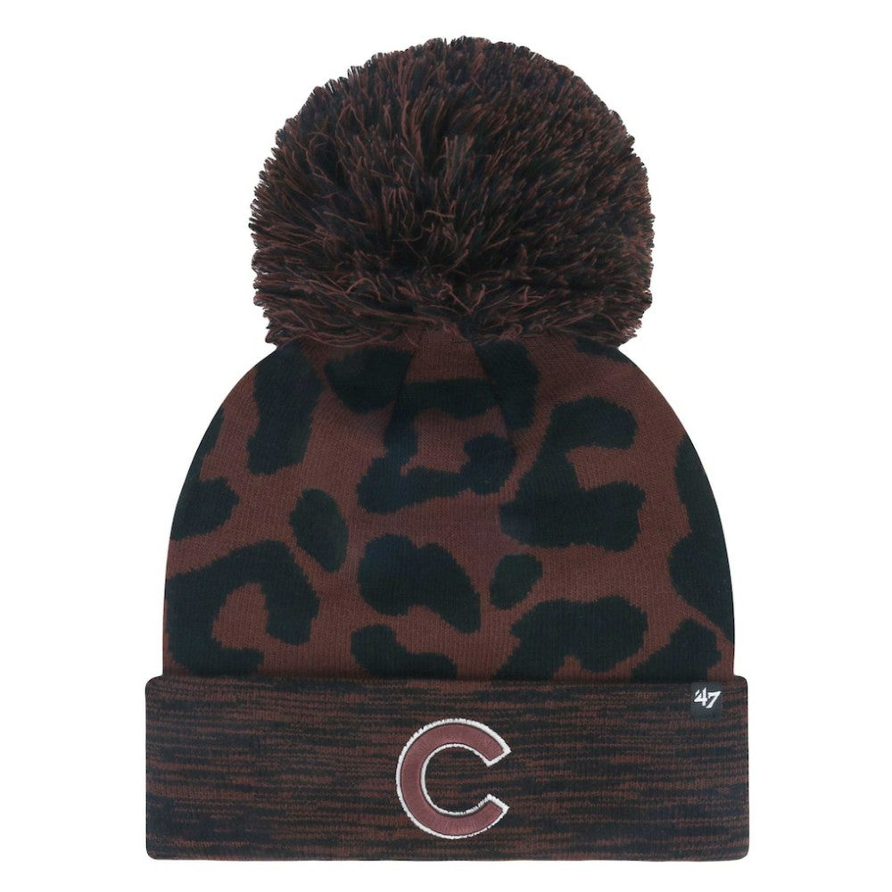 Chicago Cubs '47 Women's Rosette Cuffed Knit Hat with Pom - Brown - 47 brand Discount