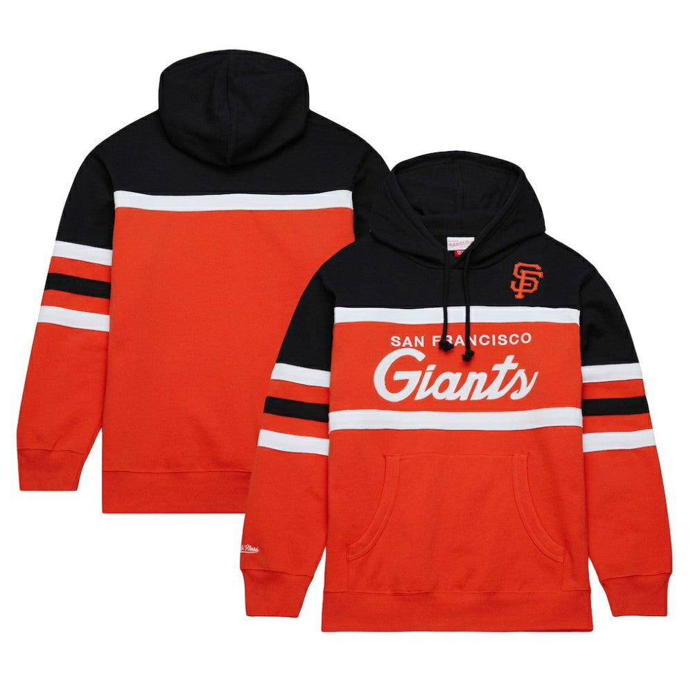 San Francisco Giants Mitchell & Ness Head Coach Pullover Hoodie - Orange/Black - Mitchell & Ness on Sale