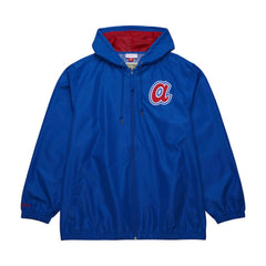 Atlanta Braves Mitchell & Ness Cooperstown Collection Vintage Logo Full-Zip Hoodie Windbreaker Jacket - Royal - Mitchell & Ness Sale