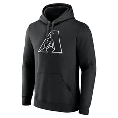 Arizona Diamondbacks Monochrome Personalized Name & Number Pullover Hoodie - Black - MLB Online