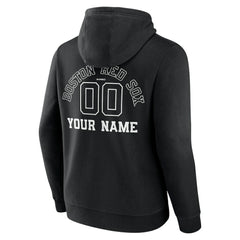 Boston Red Sox Monochrome Personalized Name & Number Pullover Hoodie - Black - MLB on Sale