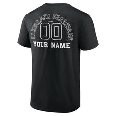 Cleveland Guardians Monochrome Personalized Name & Number T-Shirt - Black - MLB on Sale
