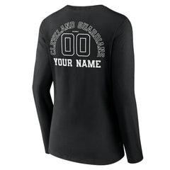 Cleveland Guardians Women's Monochrome Personalized Name & Number Long Sleeve V-Neck T-Shirt - Black - MLB Online