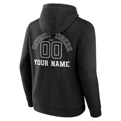 Detroit Tigers Monochrome Personalized Name & Number Pullover Hoodie - Black - MLB Sale