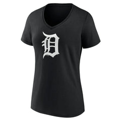 Detroit Tigers Women's Monochrome Personalized Name & Number V-Neck T-Shirt - Black - MLB Online