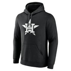 Houston Astros Monochrome Personalized Name & Number Pullover Hoodie - Black - MLB Discount