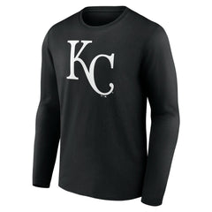 Kansas City Royals Monochrome Personalized Name & Number Long Sleeve T-Shirt - Black - MLB Online
